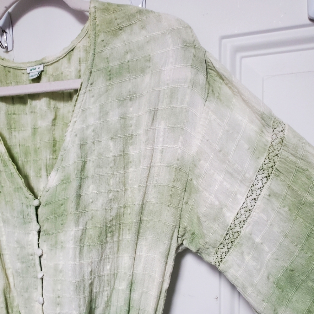 Aerie Tie Dye Green Romper